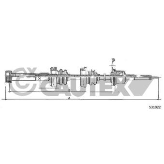Câble flexible de commande de compteur CAUTEX 762959