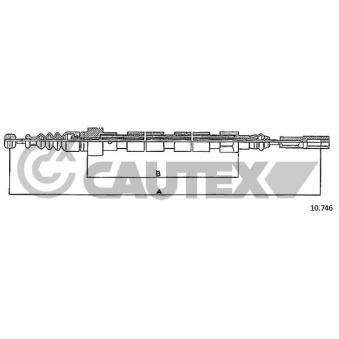 Tirette à câble, frein de stationnement CAUTEX 763009