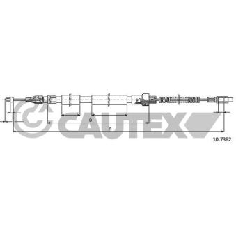 Tirette à câble, frein de stationnement CAUTEX OEM 291609702G