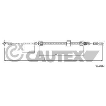 Tirette à câble, frein de stationnement CAUTEX OEM 2D0609701A
