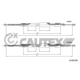 Tirette à câble, frein de stationnement CAUTEX OEM 4745E8