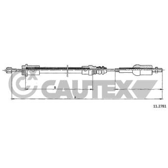 Tirette à câble, commande d'embrayage CAUTEX OEM 7700747426