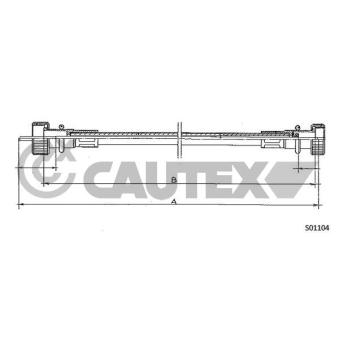 Câble flexible de commande de compteur CAUTEX 765898
