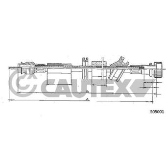 Câble flexible de commande de compteur CAUTEX 766218 Câble flexible de commande de compteur CAUTEX 766218