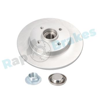 Jeu de 2 disques de frein arrière RAP BRAKES R-D0157C pour AUDI A6 1.2 THP 110 - 110cv