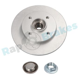 Jeu de 2 disques de frein arrière RAP BRAKES R-D0820C pour CITROEN VISA 1.2 THP 110 - 110cv