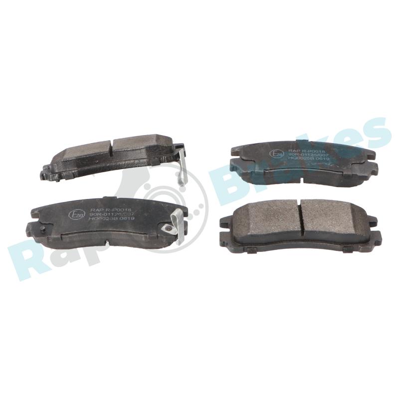 Jeu de 4 plaquettes de frein arrière RAP BRAKES R-P0018 - Visuel 1