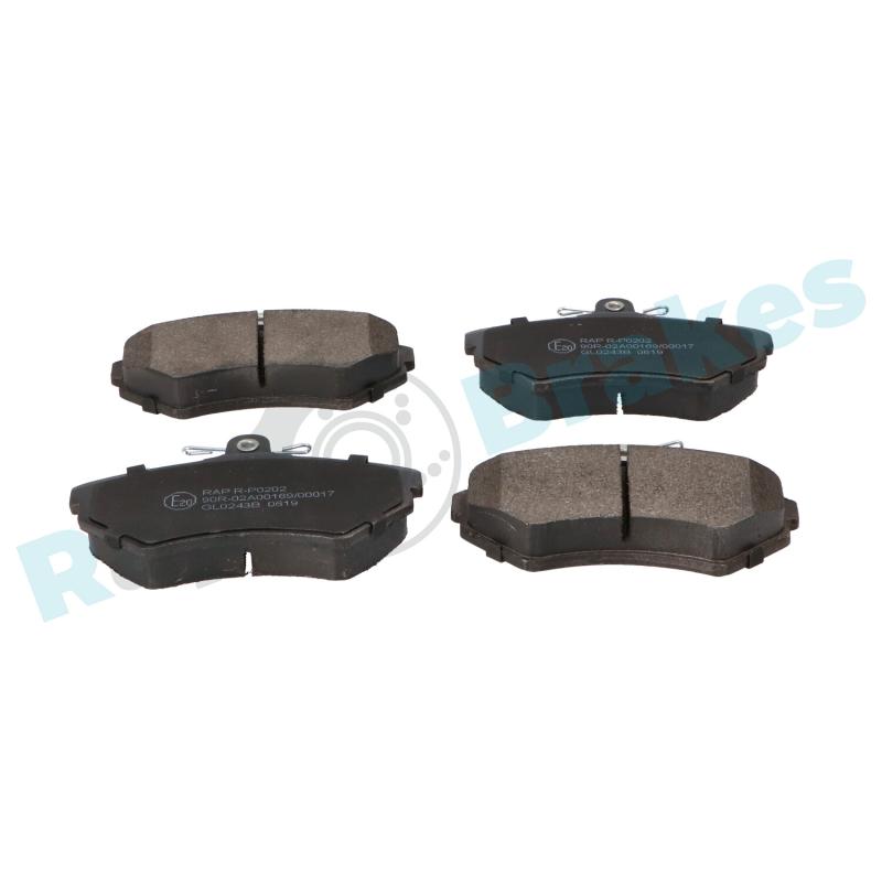 Jeu de 4 plaquettes de frein avant RAP BRAKES R-P0202 - Visuel 1
