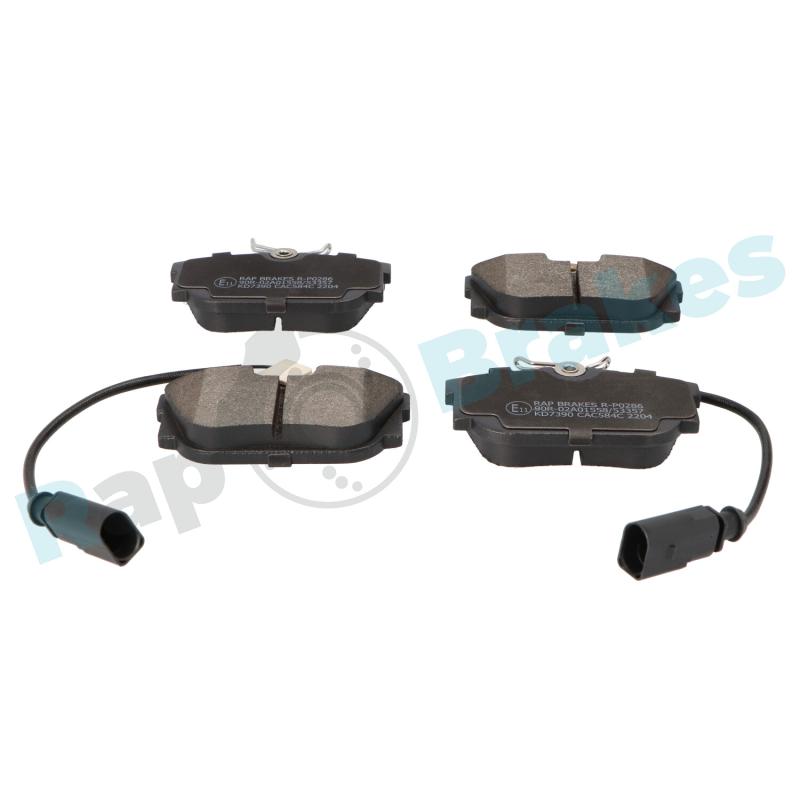 Jeu de 4 plaquettes de frein arrière RAP BRAKES R-P0286 - Visuel 1