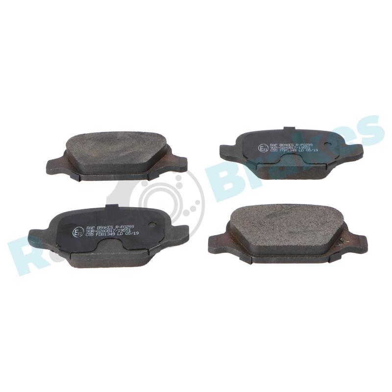 Jeu de 4 plaquettes de frein arrière RAP BRAKES R-P0299 - Visuel 1