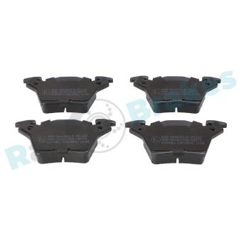 Jeu de 4 plaquettes de frein arrière RAP BRAKES OEM A0034200220