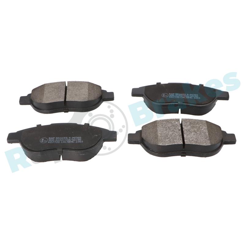 Jeu de 4 plaquettes de frein avant RAP BRAKES R-P0365 - Visuel 1