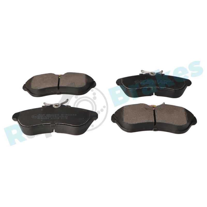 Jeu de 4 plaquettes de frein avant RAP BRAKES R-P0393 - Visuel 1