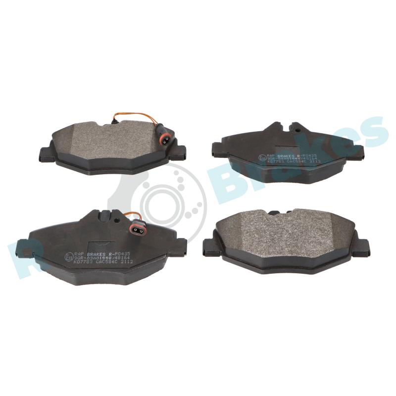 Jeu de 4 plaquettes de frein avant RAP BRAKES R-P0435 - Visuel 1
