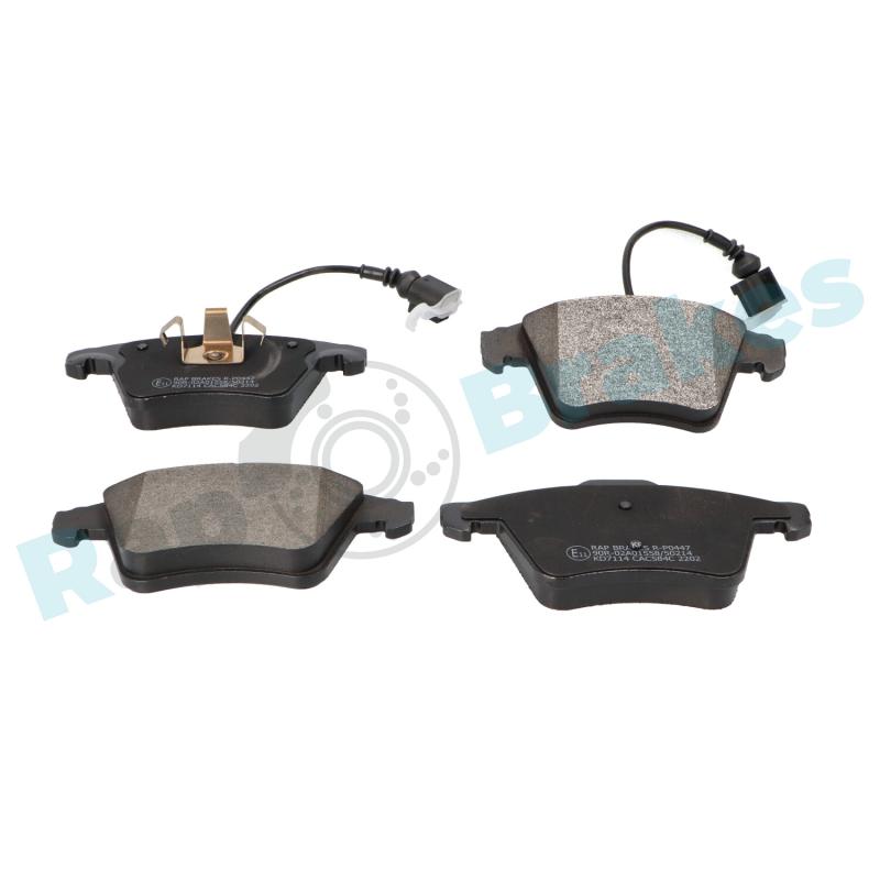 Jeu de 4 plaquettes de frein avant RAP BRAKES R-P0447 - Visuel 1