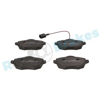 Jeu de 4 plaquettes de frein avant RAP BRAKES OEM 77362359
