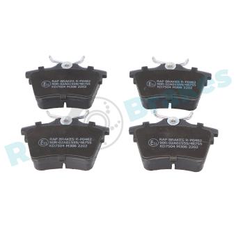 Jeu de 4 plaquettes de frein arrière RAP BRAKES [R-P0482]