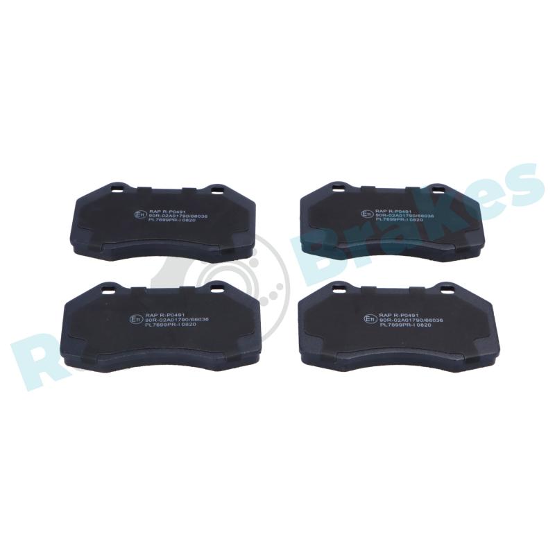 Jeu de 4 plaquettes de frein avant RAP BRAKES R-P0491 - Visuel 1