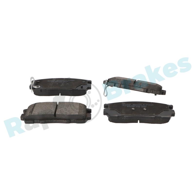 Jeu de 4 plaquettes de frein arrière RAP BRAKES R-P0595 - Visuel 1