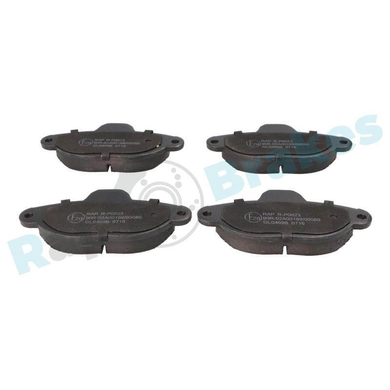 Jeu de 4 plaquettes de frein avant RAP BRAKES R-P0623 - Visuel 1