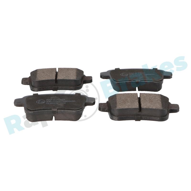 Jeu de 4 plaquettes de frein arrière RAP BRAKES R-P0661 - Visuel 1