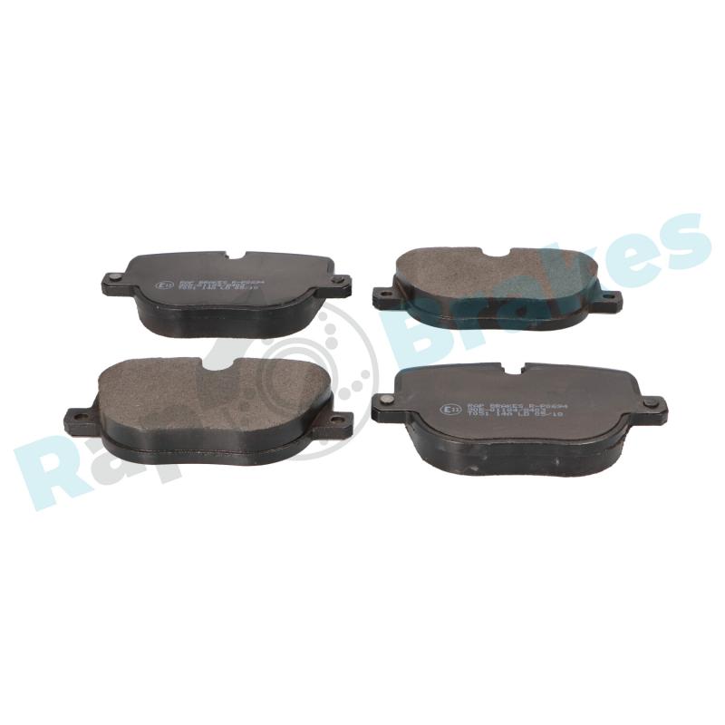 Jeu de 4 plaquettes de frein arrière RAP BRAKES R-P0694 - Visuel 1