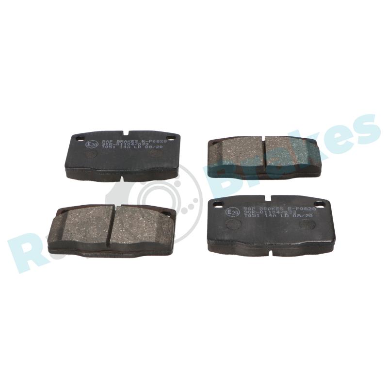 Jeu de 4 plaquettes de frein avant RAP BRAKES R-P0828 - Visuel 1