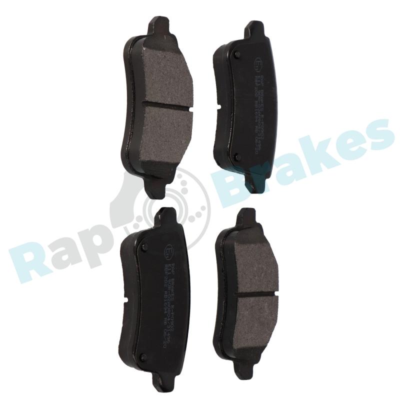Jeu de 4 plaquettes de frein arrière RAP BRAKES R-P0902 - Visuel 1