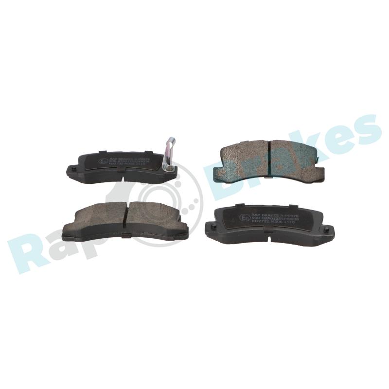Jeu de 4 plaquettes de frein arrière RAP BRAKES R-P0978 - Visuel 1