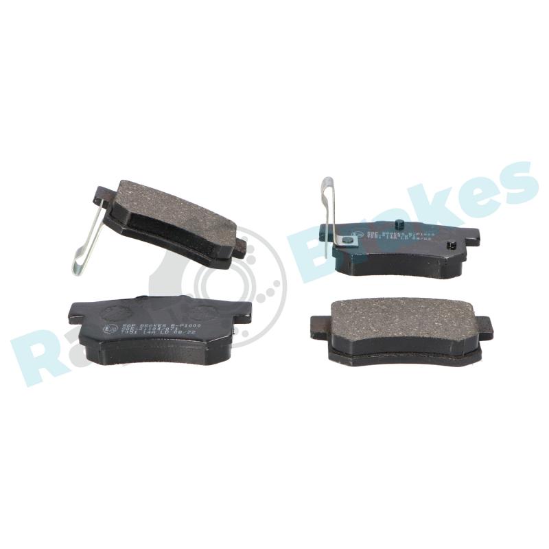 Jeu de 4 plaquettes de frein arrière RAP BRAKES R-P1000 - Visuel 1