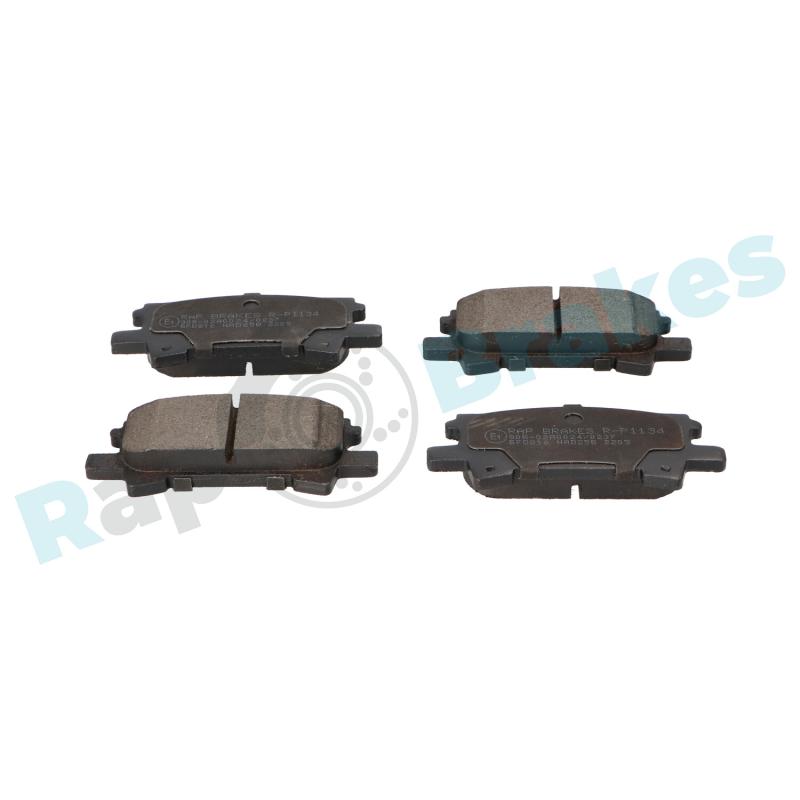 Jeu de 4 plaquettes de frein arrière RAP BRAKES R-P1134 - Visuel 1