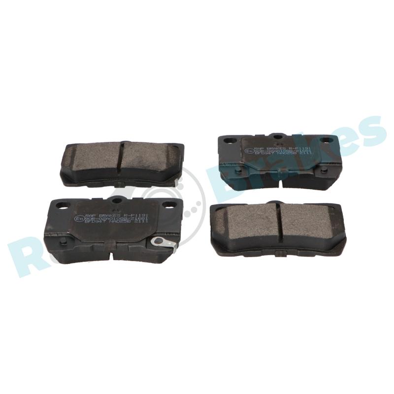 Jeu de 4 plaquettes de frein arrière RAP BRAKES R-P1191 - Visuel 1
