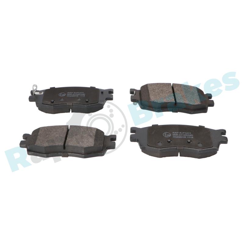 Jeu de 4 plaquettes de frein avant RAP BRAKES R-P1211 - Visuel 1