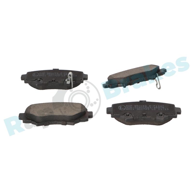Jeu de 4 plaquettes de frein arrière RAP BRAKES R-P1347 - Visuel 1