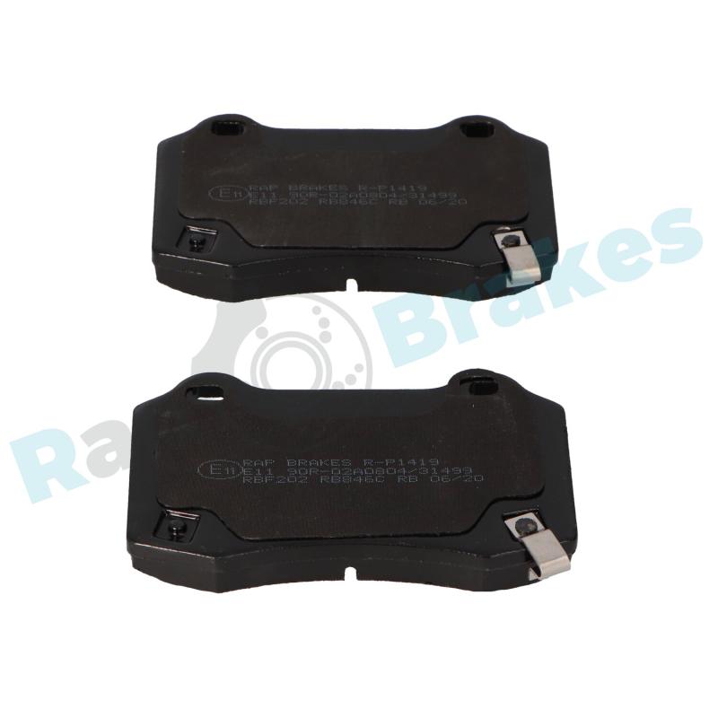 Jeu de 4 plaquettes de frein arrière RAP BRAKES R-P1419 - Visuel 2