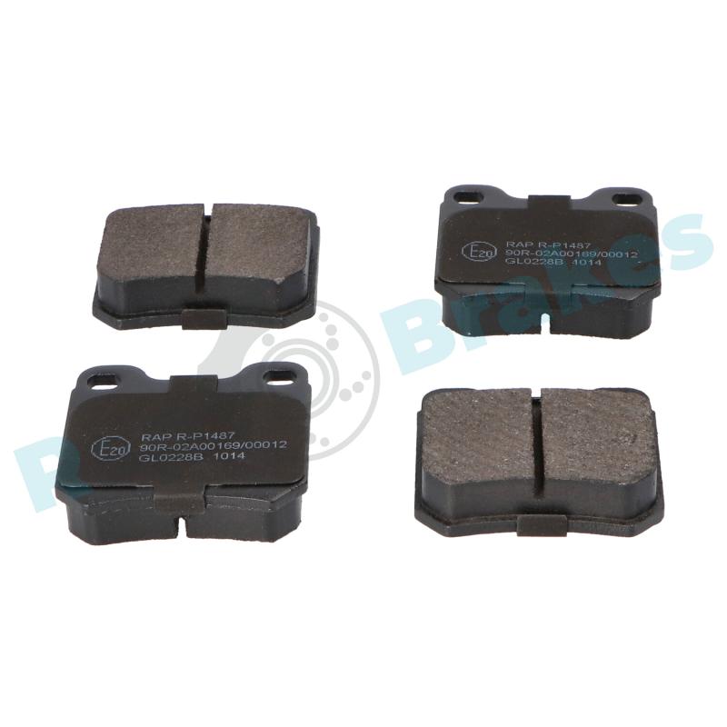 Jeu de 4 plaquettes de frein arrière RAP BRAKES R-P1487 - Visuel 1
