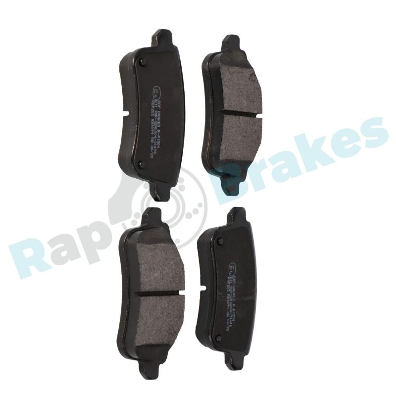 Jeu de 4 plaquettes de frein arrière RAP BRAKES R-P1504 - Visuel 1