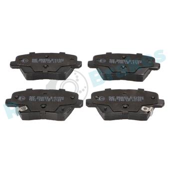 Jeu de 4 plaquettes de frein arrière RAP BRAKES R-P1592 pour DODGE CALIBER 1.6 CRDi - 110cv