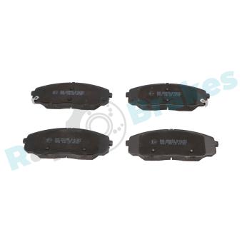 Jeu de 4 plaquettes de frein avant RAP BRAKES R-P1597 pour KIA CARNIVAL 2.2 CRDi - 150cv