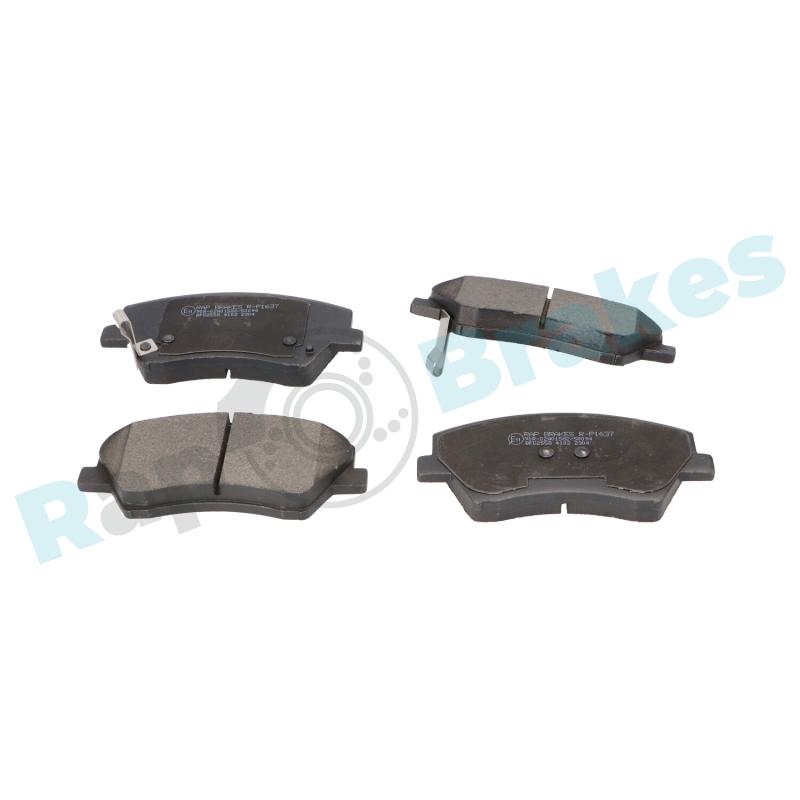 Jeu de 4 plaquettes de frein avant RAP BRAKES R-P1637 - Visuel 1