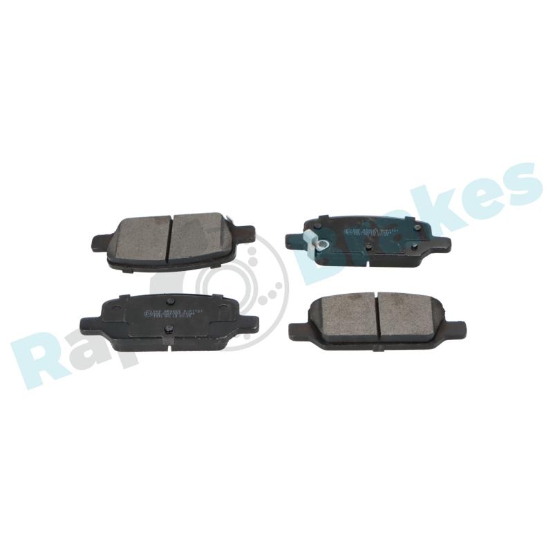Jeu de 4 plaquettes de frein arrière RAP BRAKES R-P1721 - Visuel 1