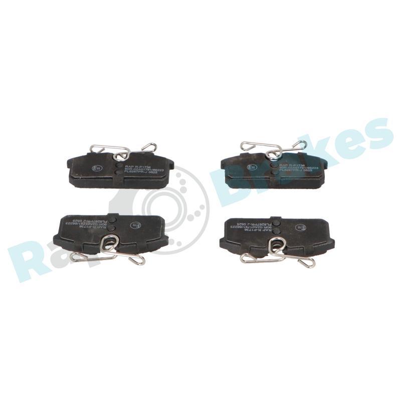 Jeu de 4 plaquettes de frein arrière RAP BRAKES R-P1736 - Visuel 2