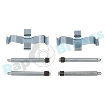 Kit d'accessoires, plaquette de frein à disque RAP BRAKES R-U0174 pour KIA PRIDE 1.8 GTE - 110cv Kit d'accessoires, plaquette de frein à disque RAP BRAKES R-U0174 pour KIA PRIDE 1.8 GTE - 110cv