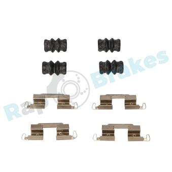 Kit d'accessoires, plaquette de frein à disque RAP BRAKES R-U0302 pour TOYOTA COROLLA 1.5 DCI - 110cv