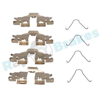 Kit d'accessoires, plaquette de frein à disque RAP BRAKES R-U0375 pour RENAULT CLIO 1.5 dCi 110 - 110cv