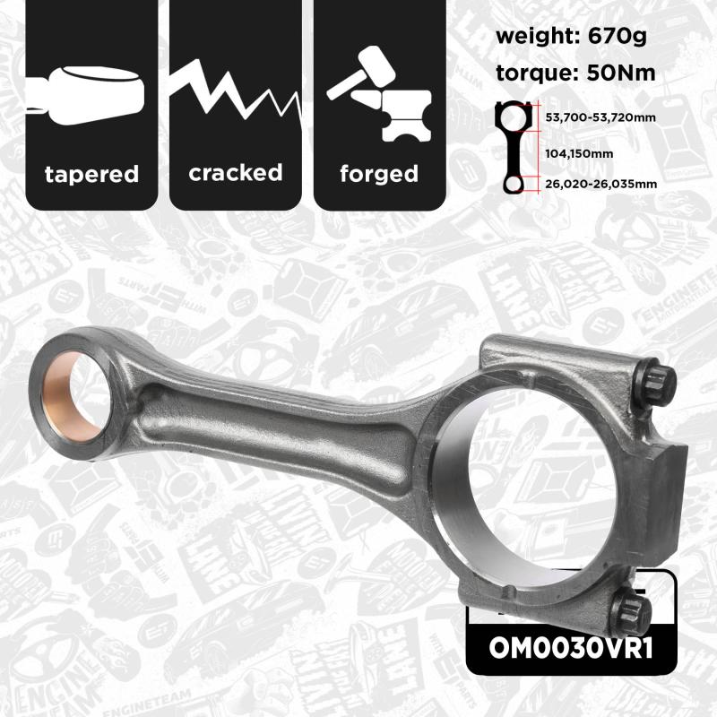 Jeu de bielles ET ENGINETEAM OM0030VR1 - Visuel 1