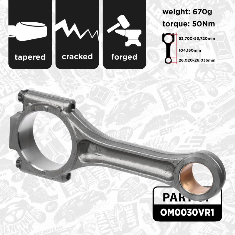 Jeu de bielles ET ENGINETEAM OM0030VR1 - Visuel 2