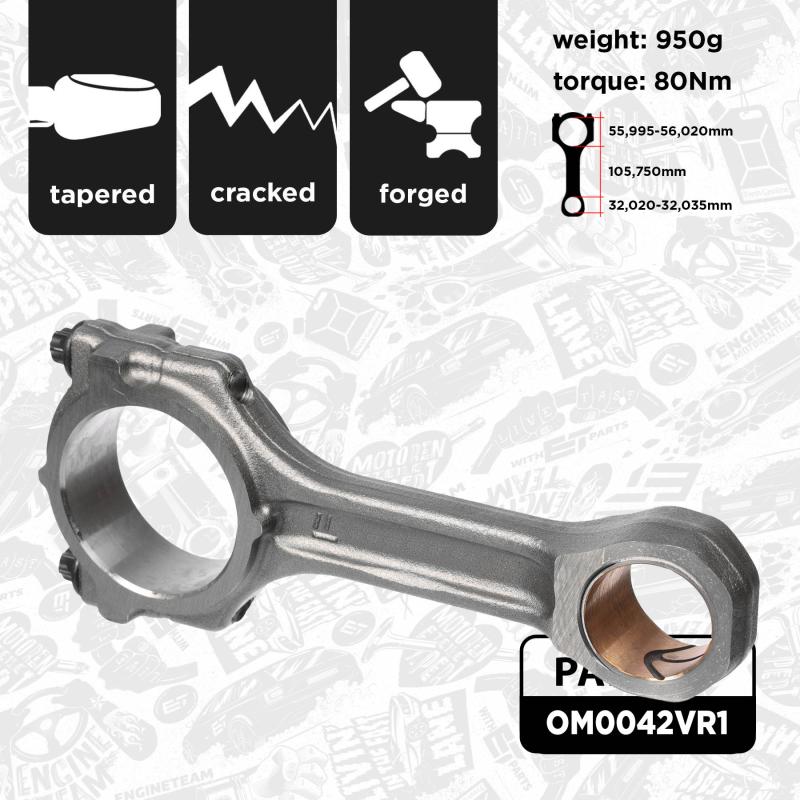 Jeu de bielles ET ENGINETEAM OM0042VR1 - Visuel 2