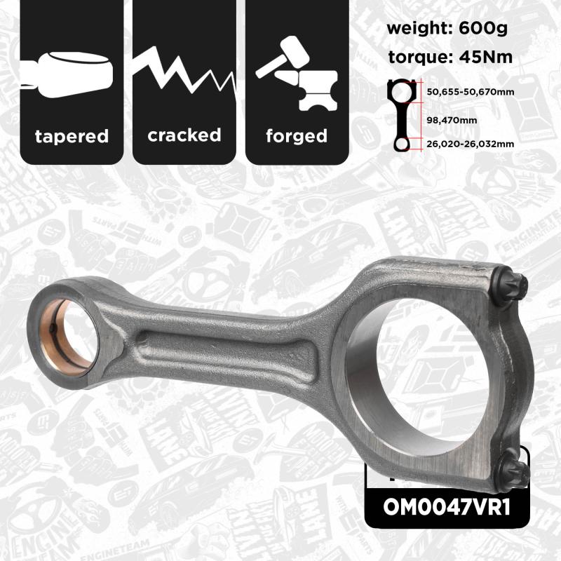 Jeu de bielles ET ENGINETEAM OM0047VR1 - Visuel 1