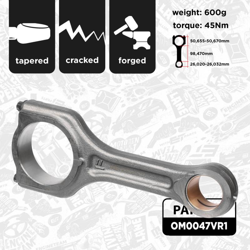 Jeu de bielles ET ENGINETEAM OM0047VR1 - Visuel 2